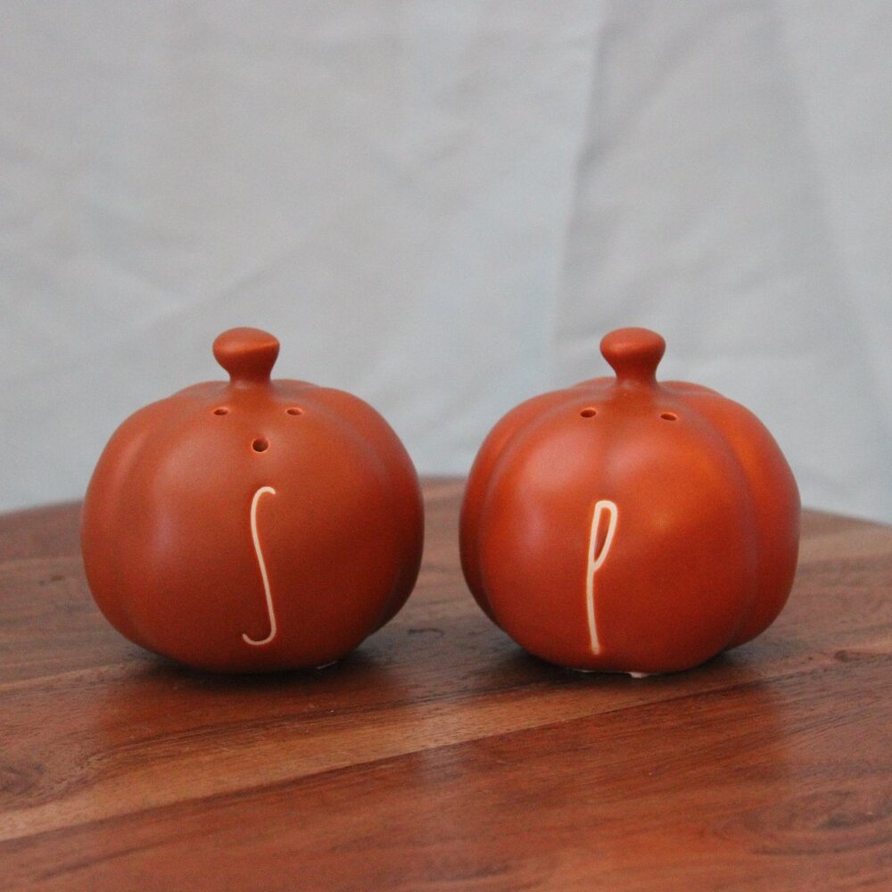 Rae Dunn Orange Pumpkin Salt and Pepper Shakers